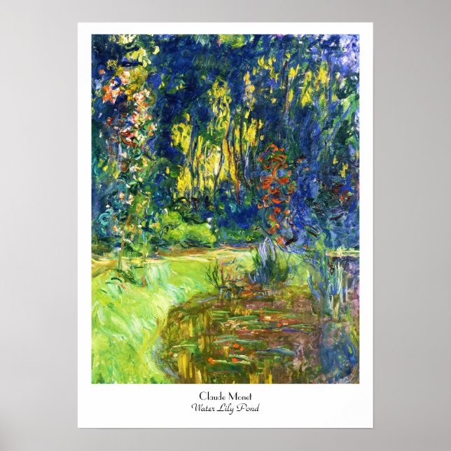 Affiche Eau Lily Pond Claude Monet cool, vieux, maître, ma (Devant)
