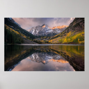 Affiche Eau Maroon Bells Colorado