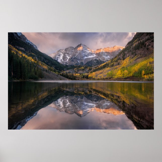 Affiche Eau | Maroon Bells Colorado (Devant)