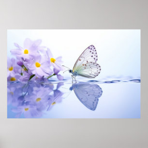 Affiche Eau papillon Nature Sérénissime Tranquille