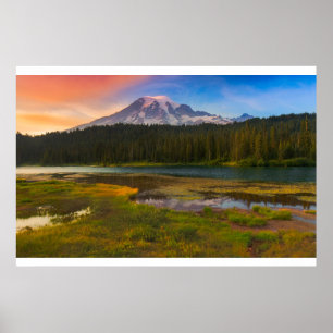 Affiche Eau   Parc national du Mont Rainier, Washington
