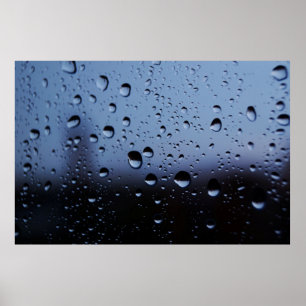 Affiche Eau sur la photographie de fond miroir