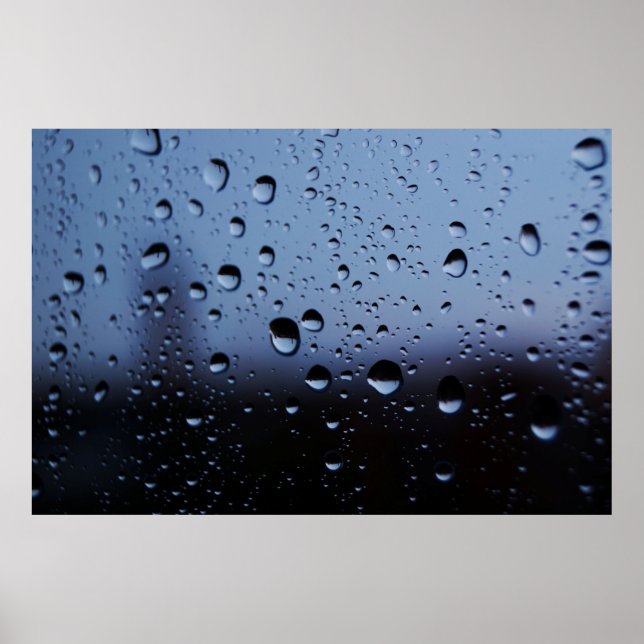 Affiche Eau sur la photographie de fond miroir (Devant)