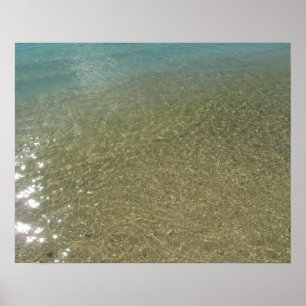 Affiche Eau sur la plage I Photographie de nature abstrait