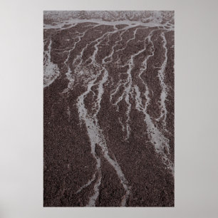 Affiche Eau sur le sable sur le rivage