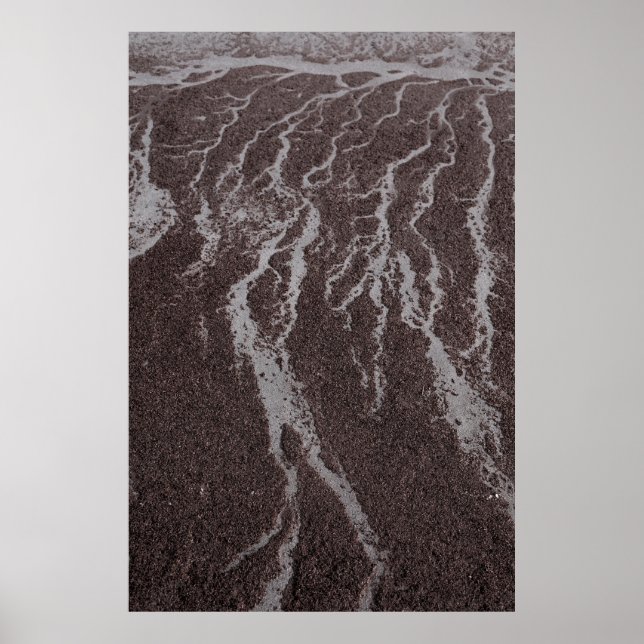 Affiche Eau sur le sable sur le rivage (Devant)