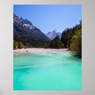 Affiche Eau turquoise superbe en Kranjska Gora Slovénie