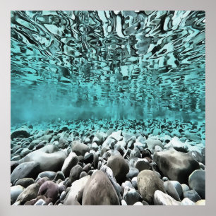 Affiche Eaux peu profondes Art Artistique Egéen