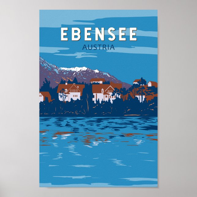 Affiche Ebensee Autriche Travel Art Vintage (Devant)