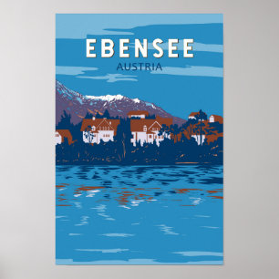 Affiche Ebensee Autriche Voyage Art Vintage