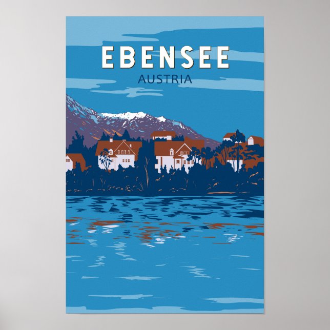 Affiche Ebensee Autriche Voyage Art Vintage (Devant)