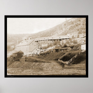 Affiche Écart-type 1888 de ville centrale de moulin de