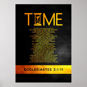 Affiche Ecclésiaste 3:1-11 Verse de la Bible