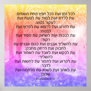 Affiche Ecclésiaste 3:1-8