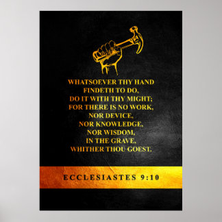 Affiche Ecclésiaste 9:10 Bible Verse
