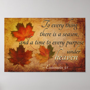 Affiche Ecclesiastes 3:1 To everything there is a season,