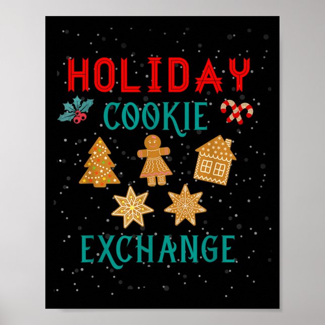 Affiche Échange de biscuits de Noël avec le Père Noël Bisc (Devant)