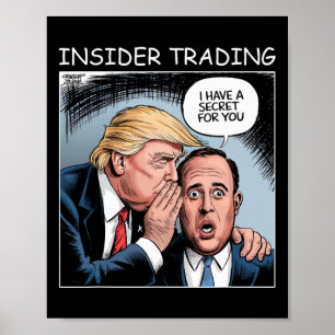 Affiche Échange d'informations privilégiées Trump - Drôle 