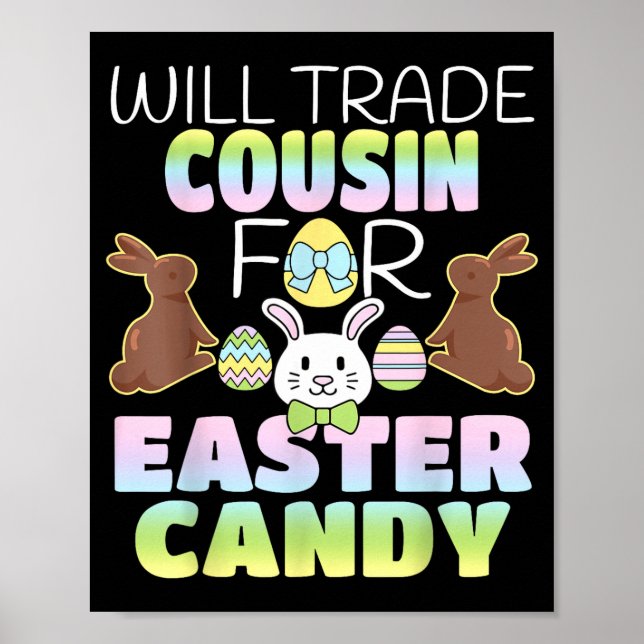 Affiche Échangerai cousin contre friandises de Pâques Enfa (Devant)