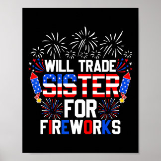 Affiche Échangerai ma sœur contre des feux d'artifice Drôl