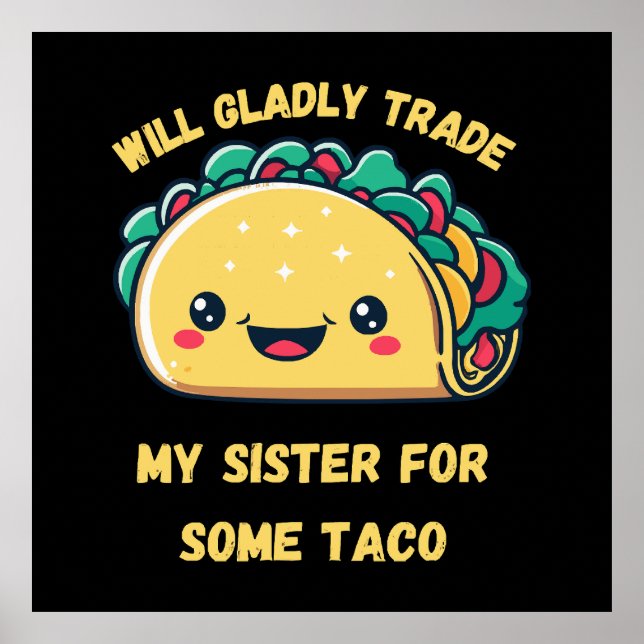 Affiche Échangerai Ma Sœur Contre des Tacos (Devant)