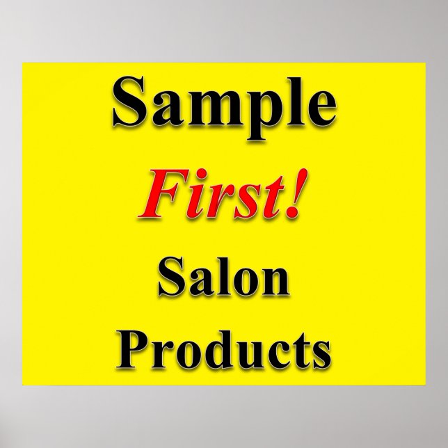Affiche Échantillon d'affiche de salon de beauté en premie (Devant)