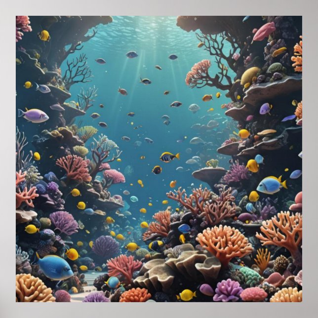 Affiche Echappement de récif tropical (Devant)