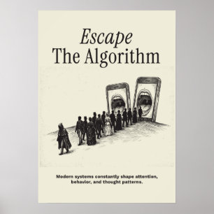 Affiche Échapper à l'algorithme