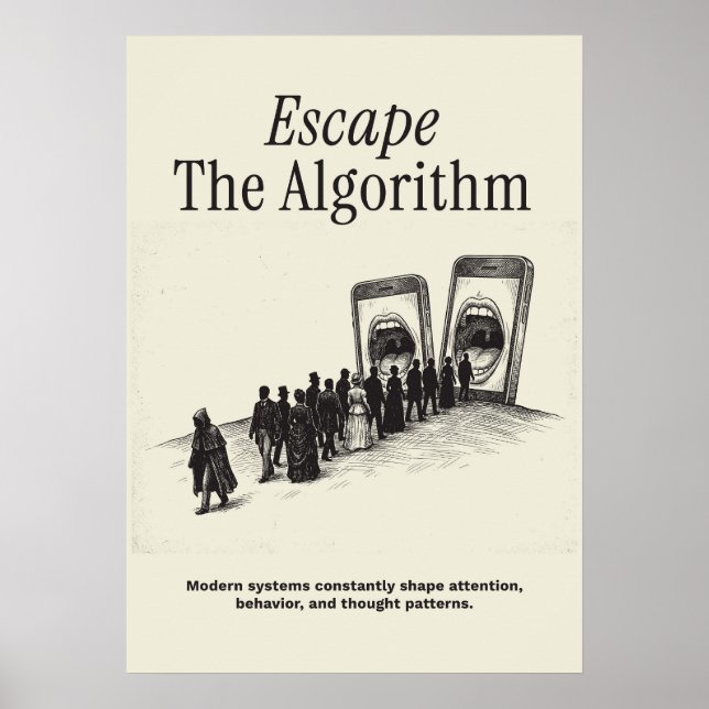 Affiche Échapper à l'algorithme (Devant)