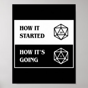 Affiche Échec critique D20 Dice Comment ça devient amusant