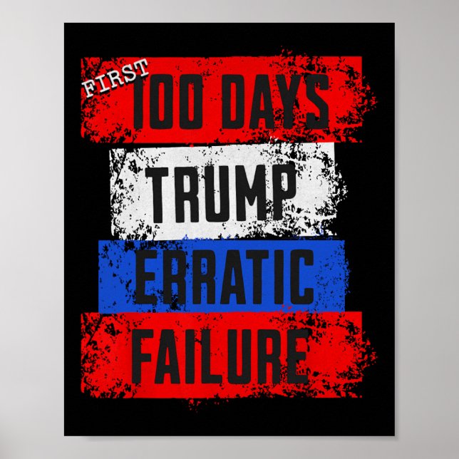 Affiche Échec erratique des 100 premiers jours de Trump Éc (Devant)