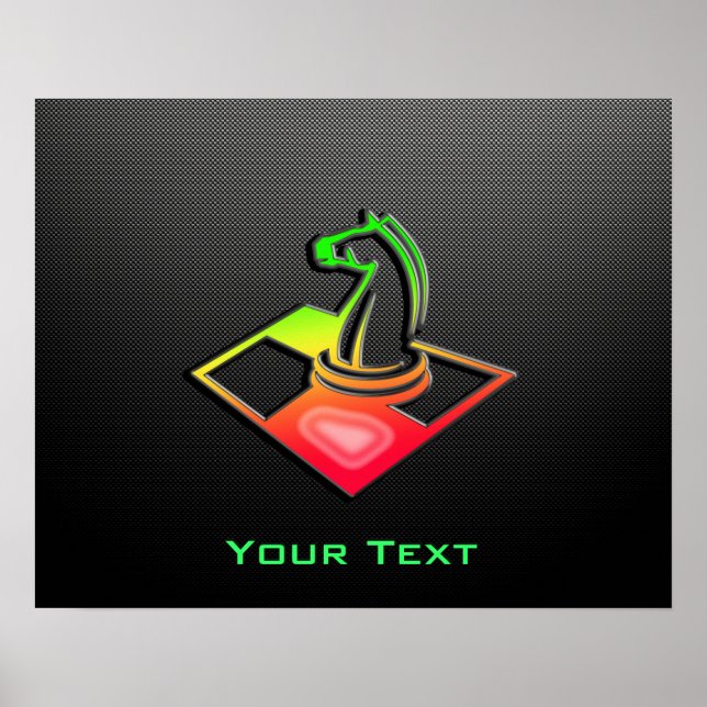 Affiche Échecs élégants (Devant)