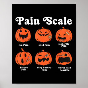 Affiche Échelle de douleur Soky Citrouille Automne Hallowe