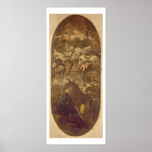 Affiche Échelle de Jacob (huile sur toile) (Devant)