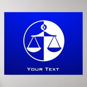 Affiche Échelles bleues de justice