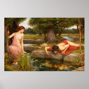 Affiche Écho et Narcisse de John William Waterhouse
