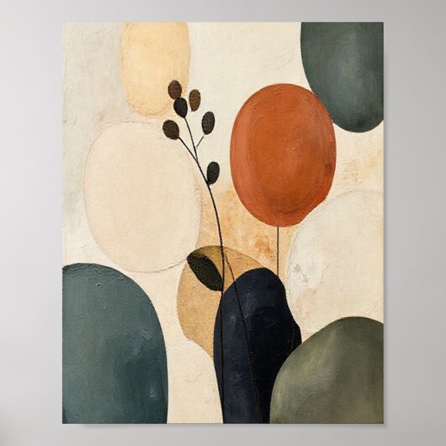 Affiche Echoes of the Earth: A Botanical Study in Textured (Devant)