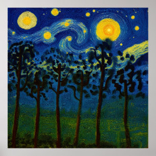 Affiche Echos de Forêt de l'Infinité - Un paysage forestie