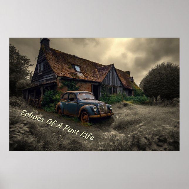 Affiche Echos D'Un Passé Concept Espace Liminal Art (Devant)