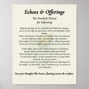 Affiche Echos & Offres   Rituel côté étang