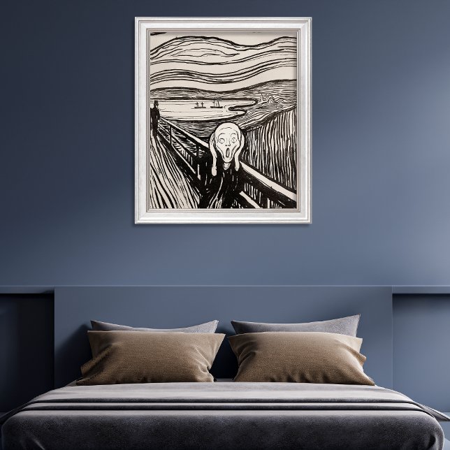 Affiche Echos silencieux : dévoiler le cri d'Edvard Munch ("Emotional Turmoil Exposed: Unraveling Munch's The Scream (1895)" wall decoration poster)