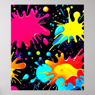 Affiche Éclaboussure d'art vibrant Burst
