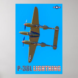AFFICHE ÉCLAIRAGE P-38L