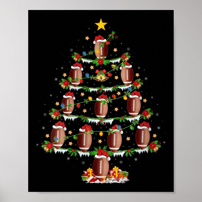 Affiche Éclairages de sapin de Noël de football féminin Sr (Devant)