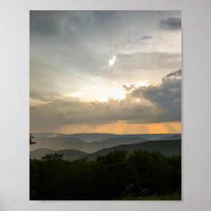 Affiche Éclat de soleil au point de vue
