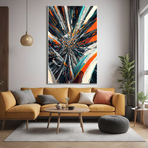 Affiche Éclatement Abstrait dynamique - Art d'explosion gé