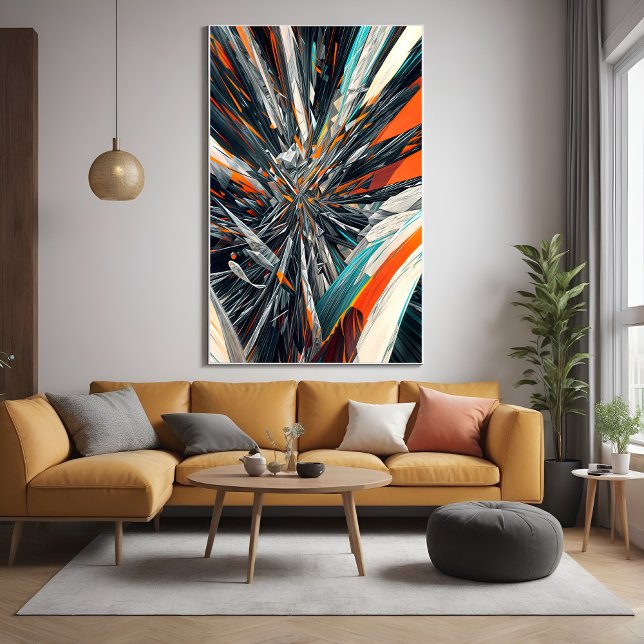 Affiche Éclatement Abstrait dynamique - Art d'explosion gé (Créateur téléchargé)
