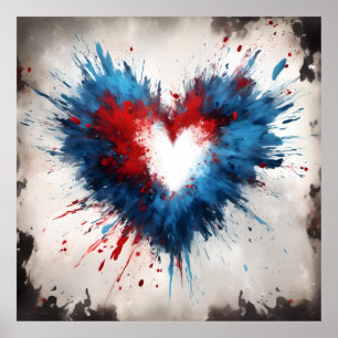 Affiche Éclatement de coeur radiant