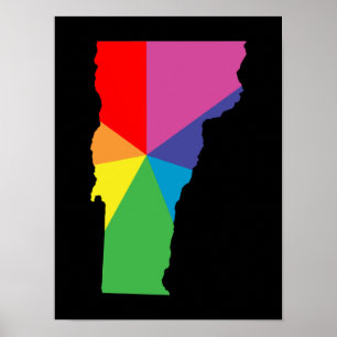 Affiche éclatement de la couleur du vermont
