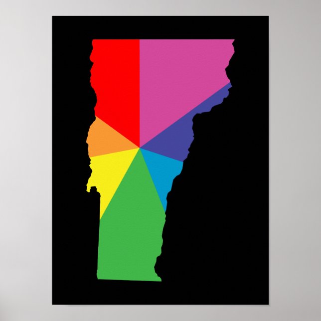 Affiche éclatement de la couleur du vermont (Devant)